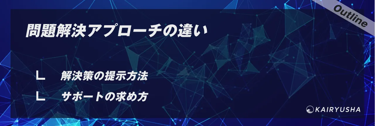 問題解決アプローチの違い