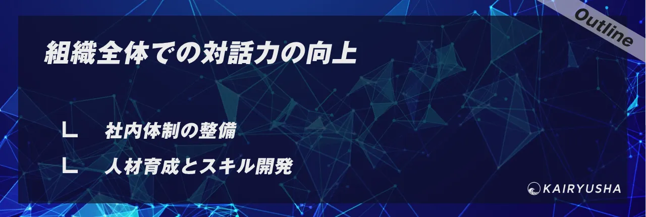 組織全体での対話力の向上