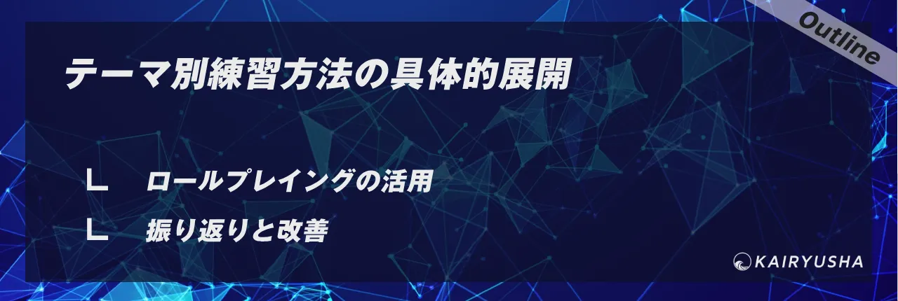 テーマ別練習方法の具体的展開