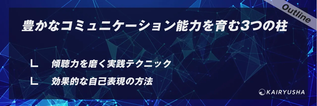 豊かなコミュニケーション能力を育む3つの柱